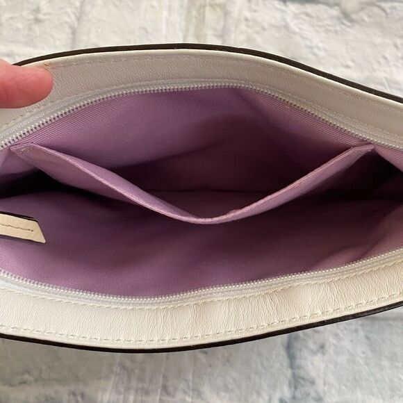 Coach wristlet zipper close clutch purse white 10.5”x5.5” - Picture 8 of 12